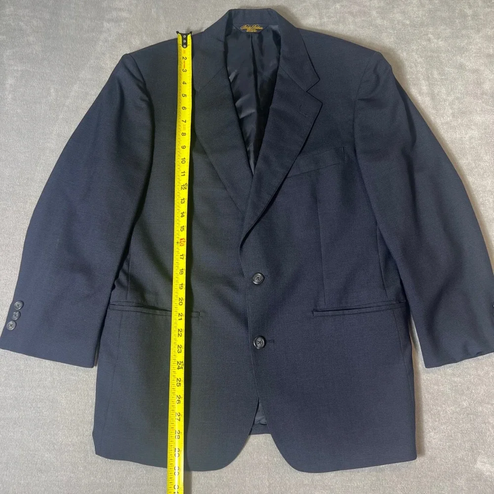 VTG Brooks Brothers Makers Brooksease Navy Blue Blazer Sport Coat Mens 39 Short